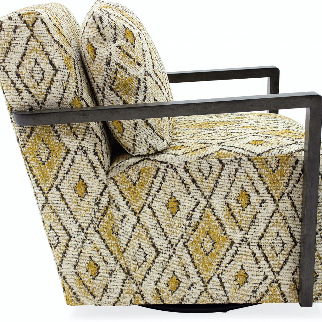HFC Creighton Exposed Wood Swivel Chair