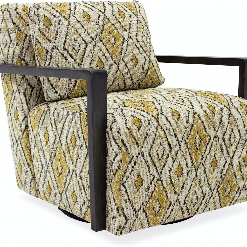 HFC Creighton Exposed Wood Swivel Chair