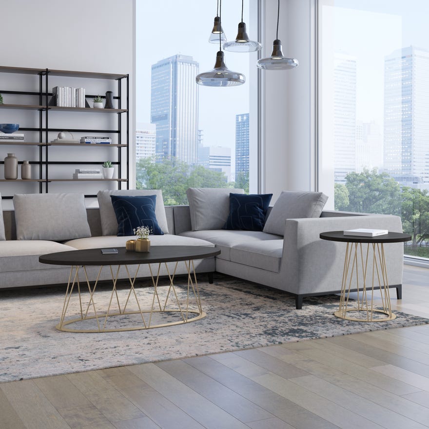 Amisco Calypso Oval Coffee Table