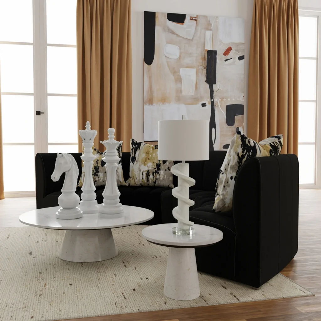 Harp & Finial Carrara Coffee Table