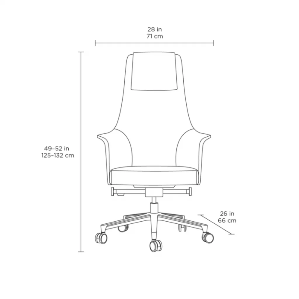 BDI Bolo Desk Chair # 3531 in Ocean