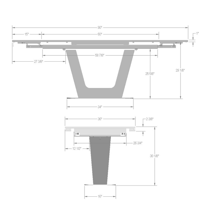 Amisco Amelia Rectangle Table - Image 3