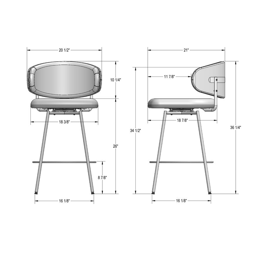 Amisco Wyatt Barstool - Image 3