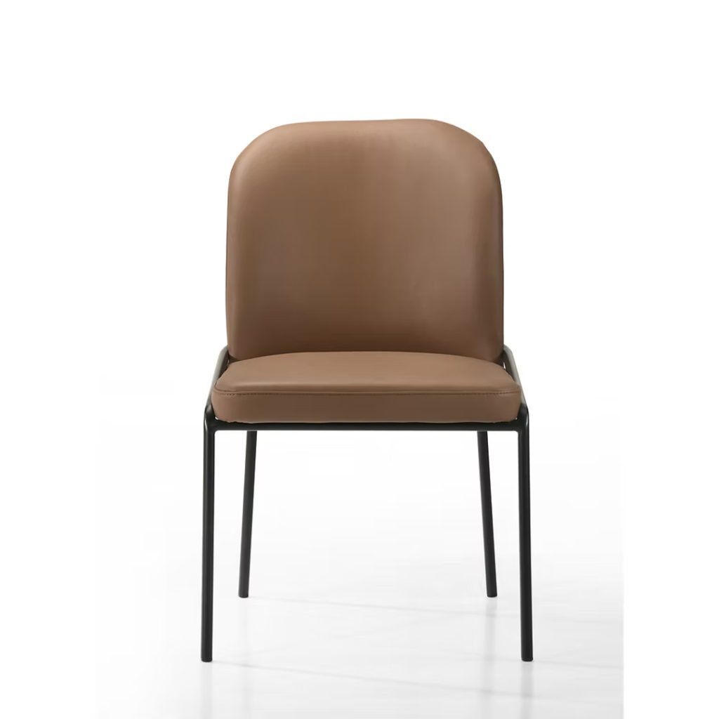 Kube Lene leather side chair – cognac