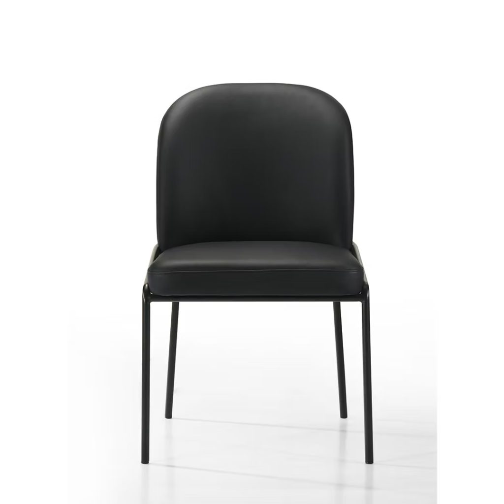 Kube Lene leather side chair – black