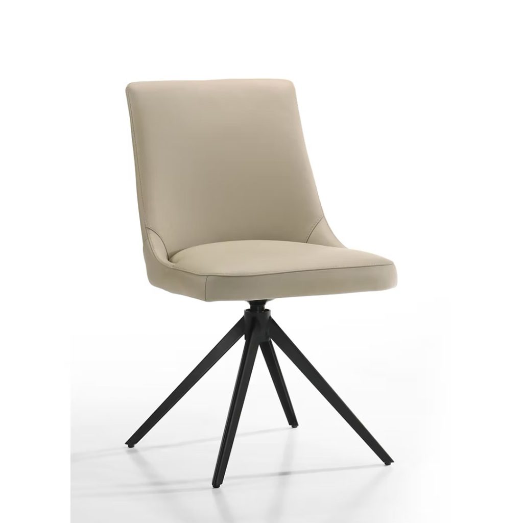 Kube Mary swivel side chair in light mocha