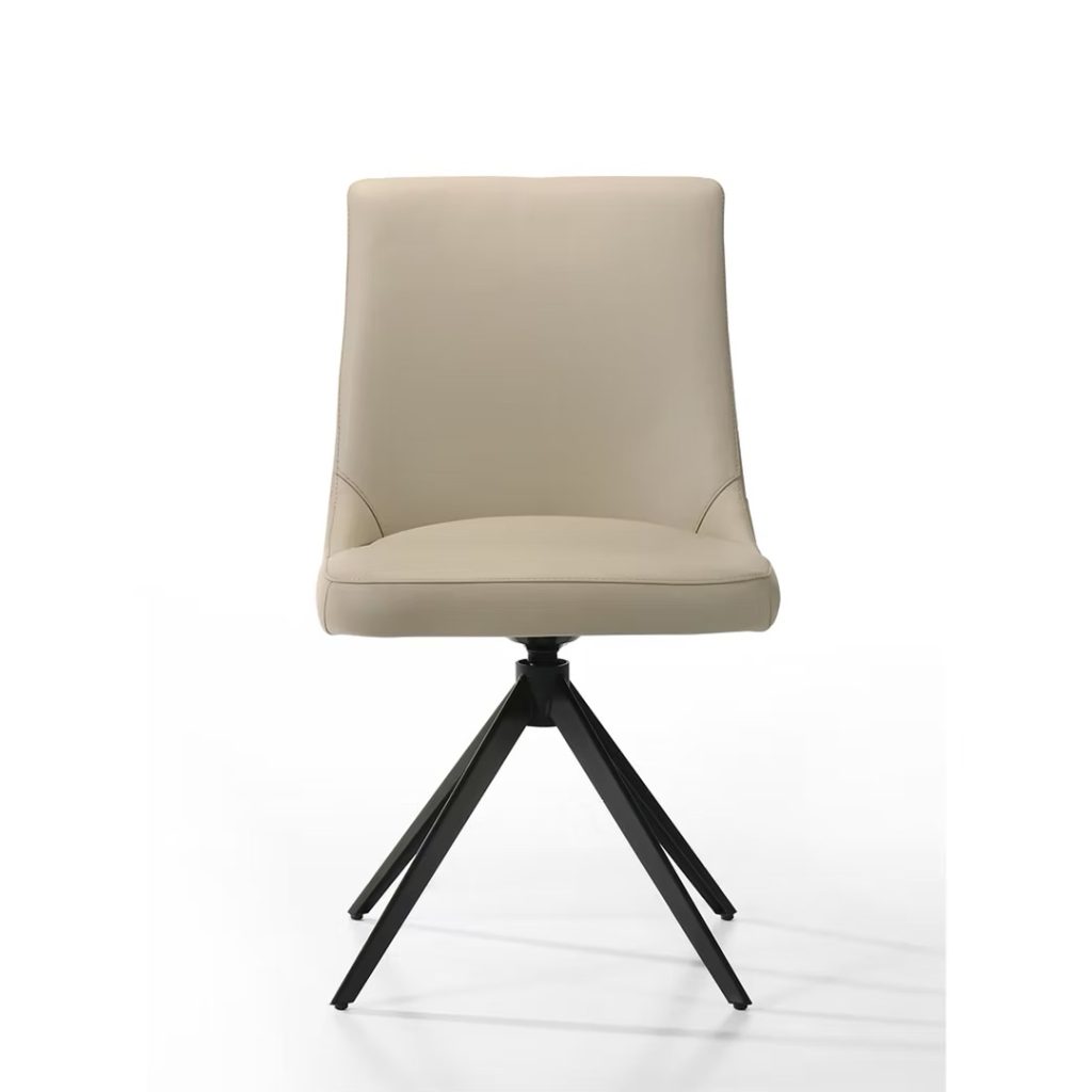 Kube Mary swivel side chair in light mocha