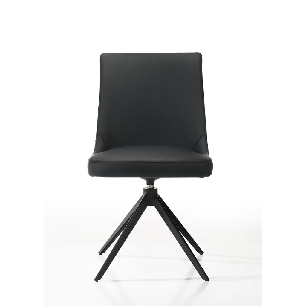 Kube Mary swivel side chair in black