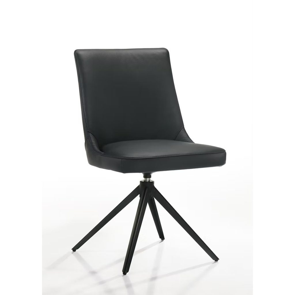 Kube Mary swivel side chair in black
